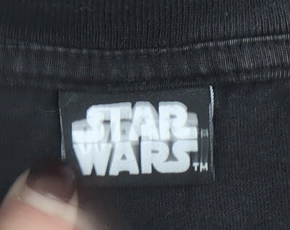 Womens UK Size M Star Wars Black Basic T-Shirt
