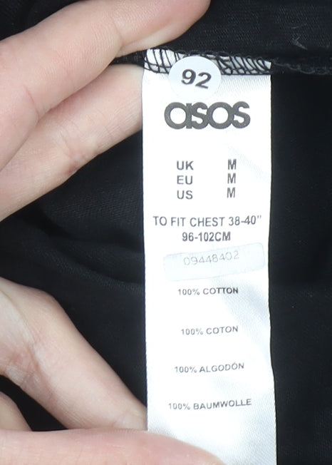 Mens UK Size M ASOS Black  T-Shirt
