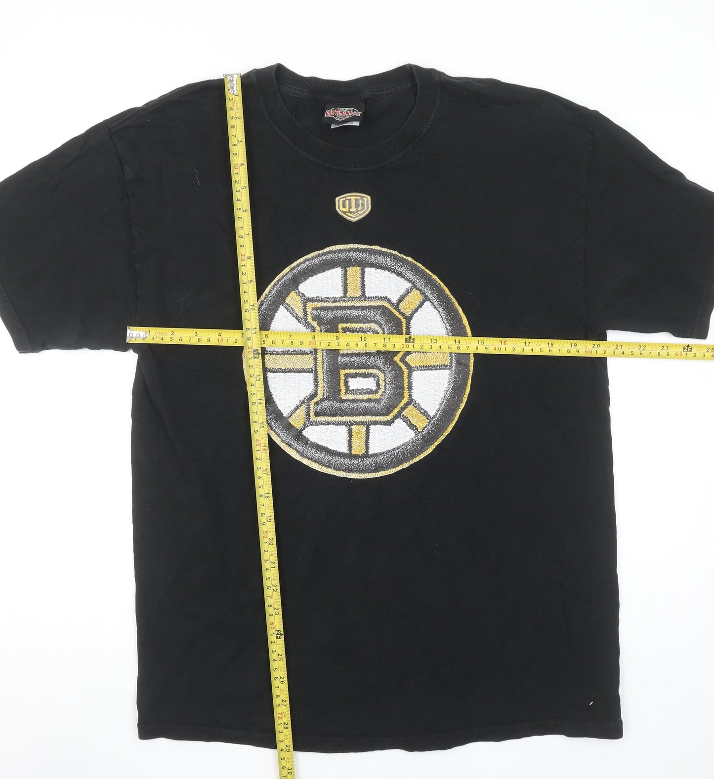 Old Time Hockey Men's Black Large Graphic Sports T-Shirt