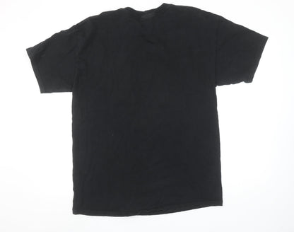 Old Time Hockey Men's Black Large Graphic Sports T-Shirt