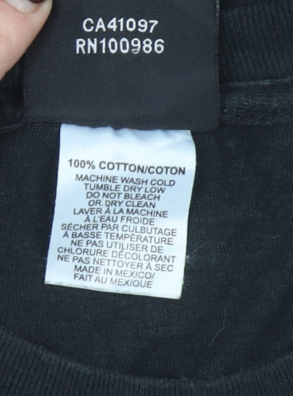 Old Time Hockey Men's Black Large Graphic Sports T-Shirt