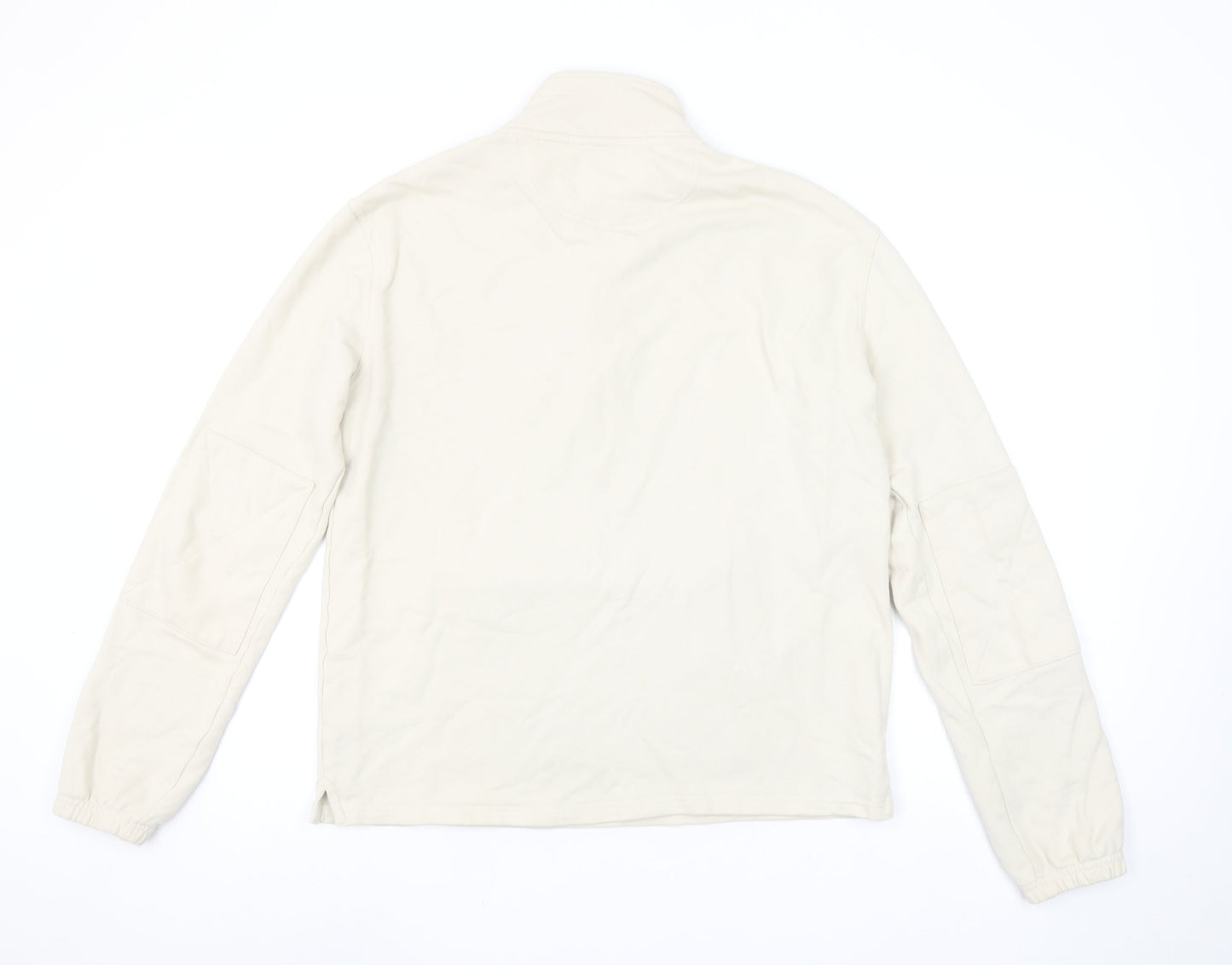 Mens UK Size S Marks and Spencer Beige 1/2 Zip Sweatshirt