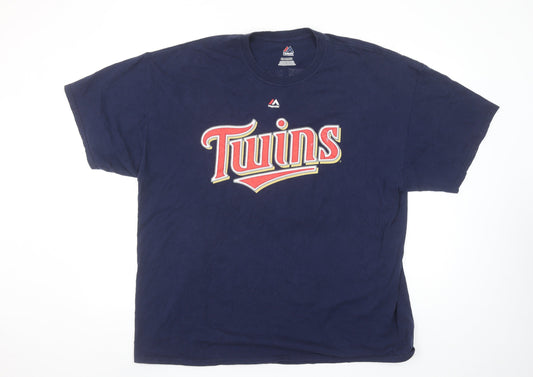 Majestic Men’s Blue 2XL Minnesota Twins Dozier Sports T-Shirt