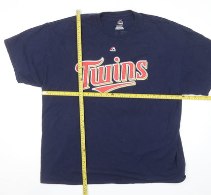 Majestic Men’s Blue 2XL Minnesota Twins Dozier Sports T-Shirt