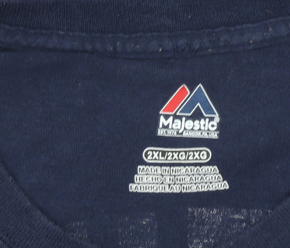 Majestic Men’s Blue 2XL Minnesota Twins Dozier Sports T-Shirt