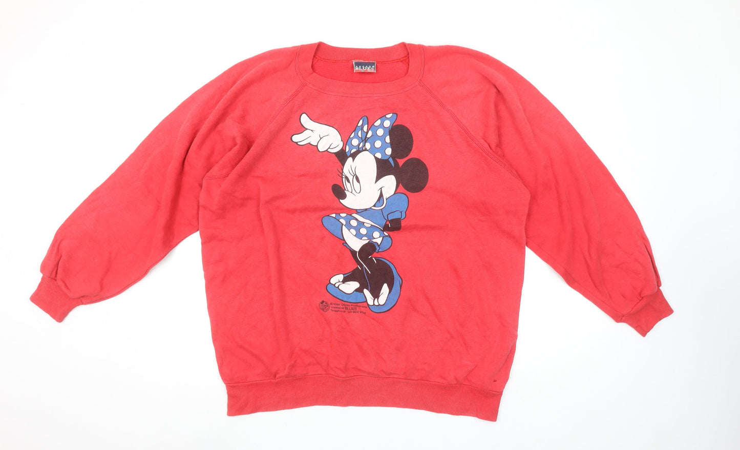 Womens UK Size XL BLUES LONDON Red Pullover Sweatshirt