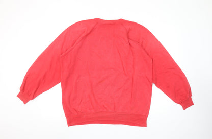 Womens UK Size XL BLUES LONDON Red Pullover Sweatshirt