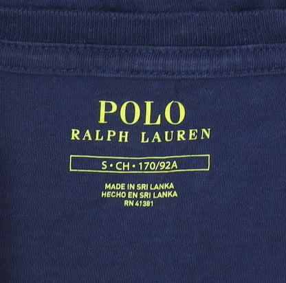 Polo Ralph Lauren Men's Navy Blue Cotton Crew Neck T-Shirt Small