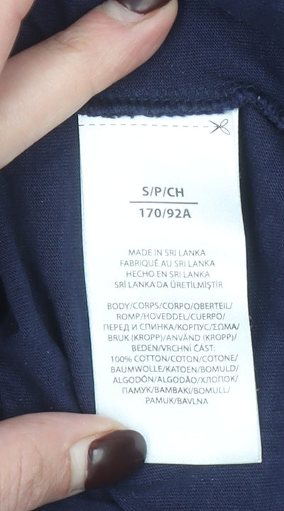 Polo Ralph Lauren Men's Navy Blue Cotton Crew Neck T-Shirt Small