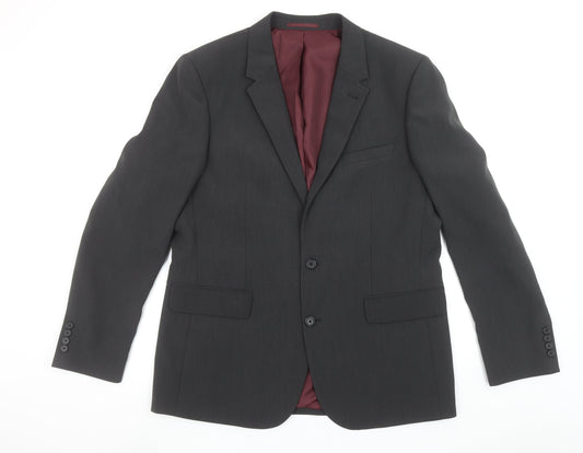 Mens UK Size 44 Fellini Traveler Regular Grey Suit Jacket