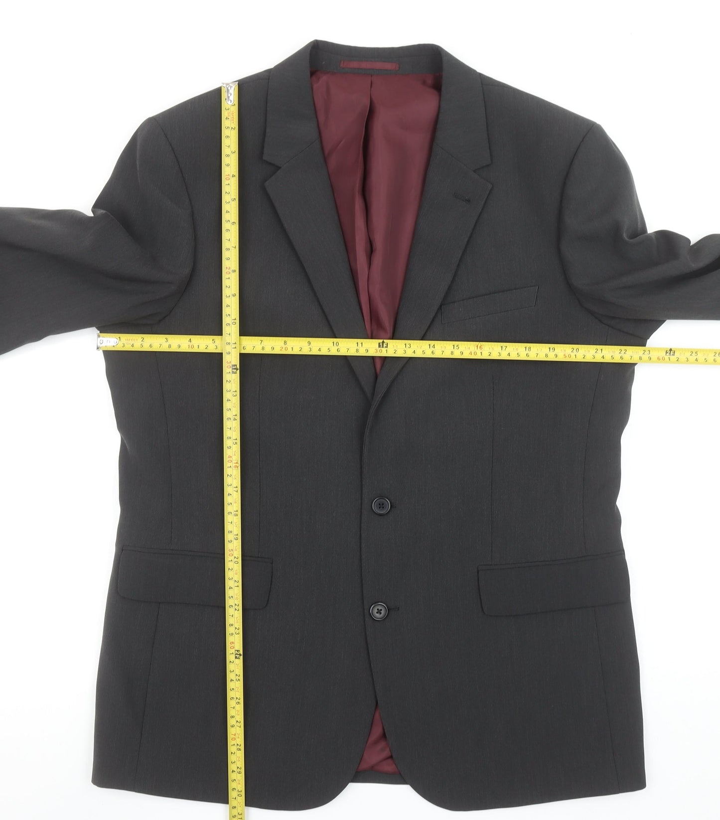Mens UK Size 44 Fellini Traveler Regular Grey Suit Jacket