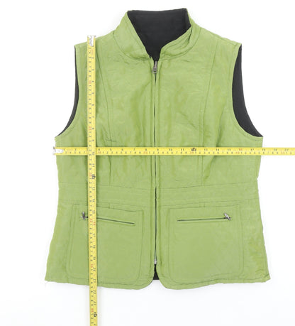 Womens UK Size 10 CC Green Quilted Coat