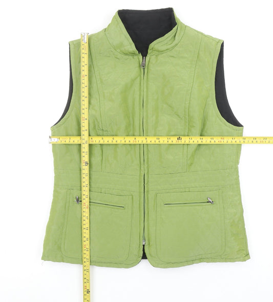 Womens UK Size 10 CC Green Quilted Coat