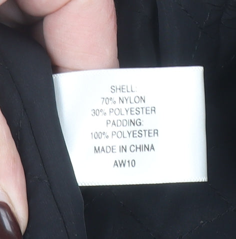 Womens UK Size 10 CC Green Quilted Coat