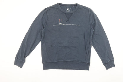 Mens UK Size XS Due South Blue Pullover Sweatshirt