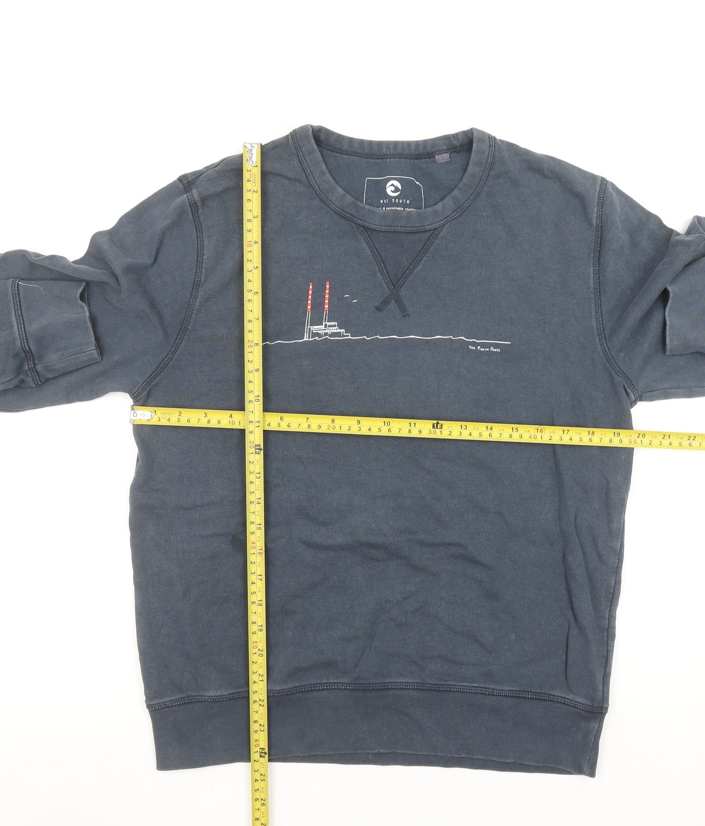 Mens UK Size XS Due South Blue Pullover Sweatshirt