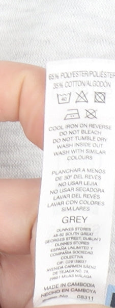 Dunnes Women’s Grey Massachusetts Printed Pullover Sweatshirt M