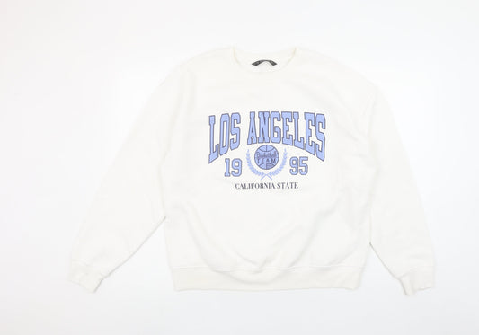 Womens UK Size M Dunnes Stores Ivory Pullover Sweatshirt
