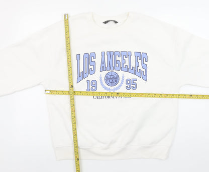 Womens UK Size M Dunnes Stores Ivory Pullover Sweatshirt