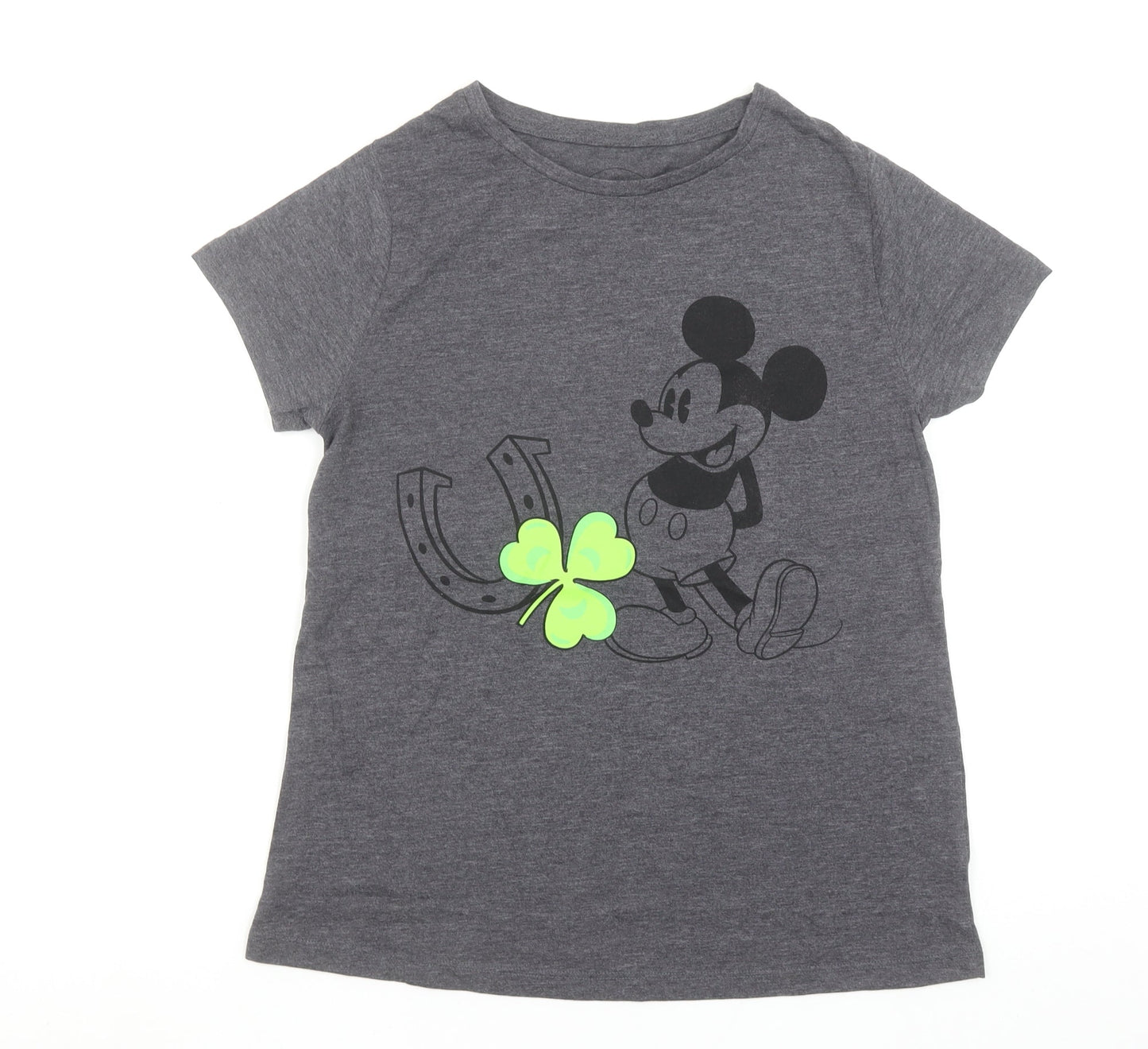 Womens UK Size 10 Disney Grey Basic T-Shirt