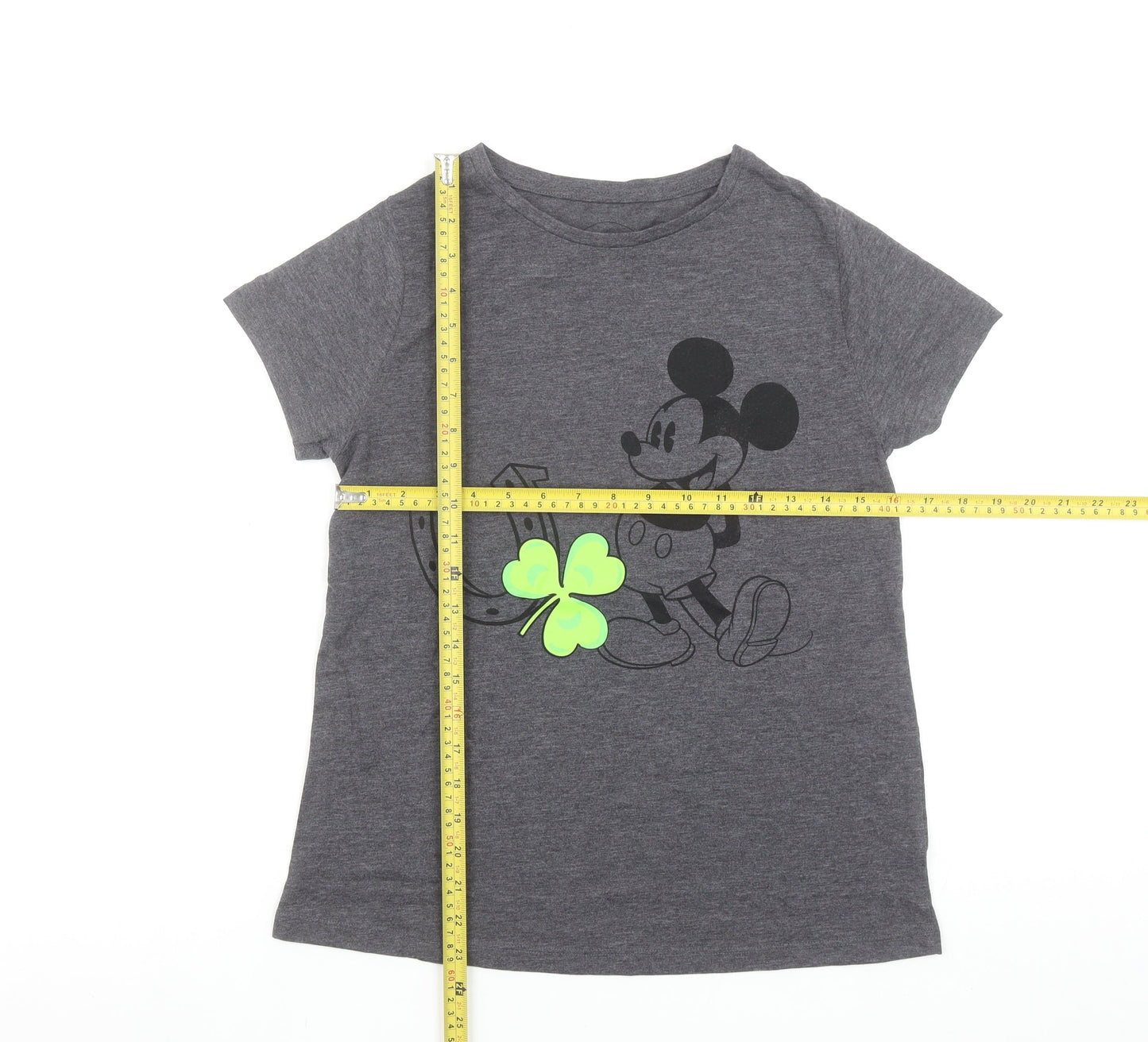 Womens UK Size 10 Disney Grey Basic T-Shirt