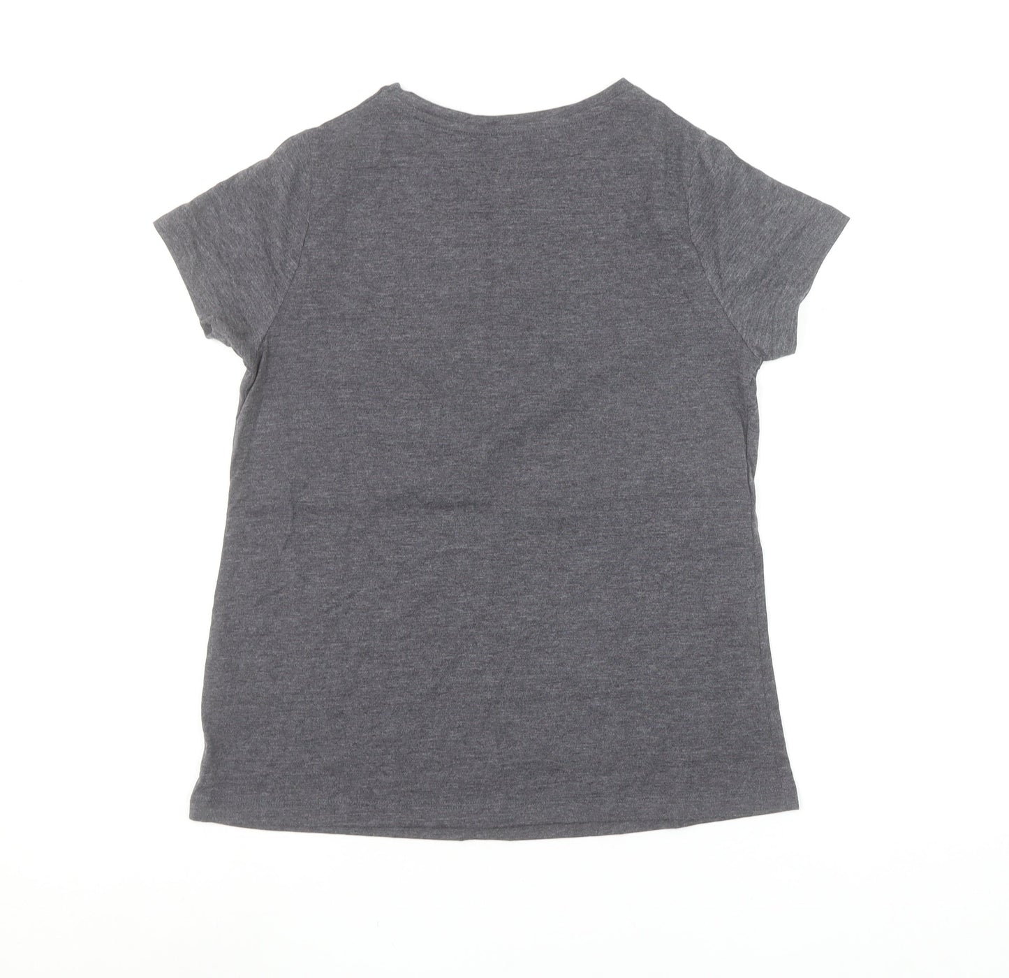 Womens UK Size 10 Disney Grey Basic T-Shirt