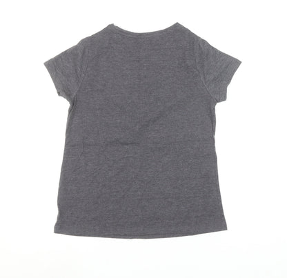 Womens UK Size 10 Disney Grey Basic T-Shirt