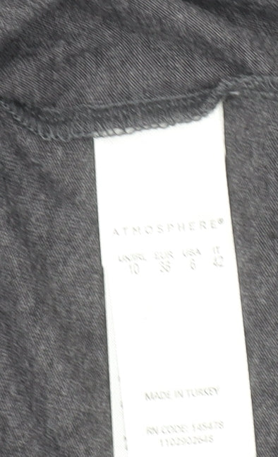 Womens UK Size 10 Disney Grey Basic T-Shirt