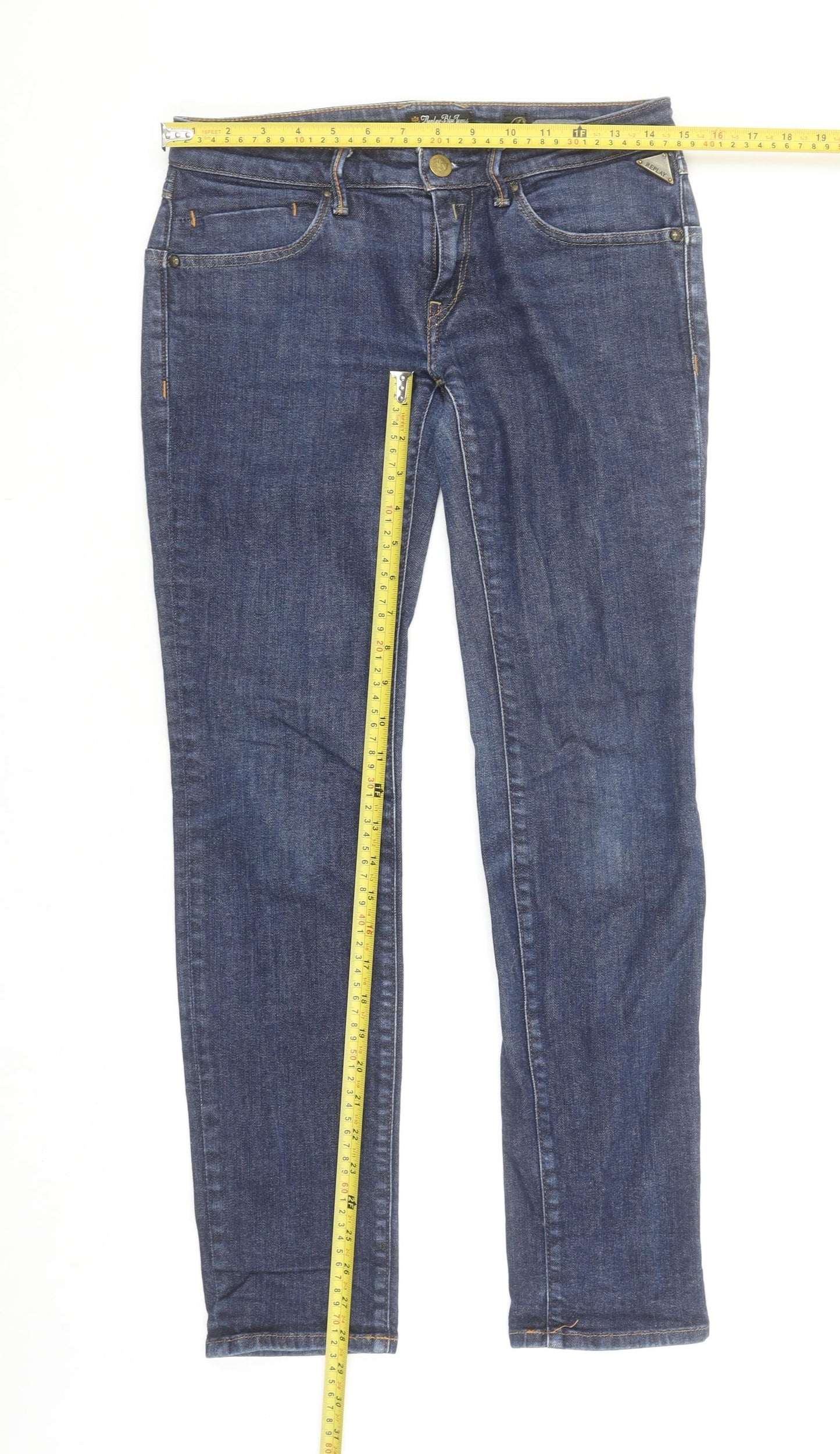 Replay Womens Blue Slim Fit Skinny Jeans Size 10 (W28 L30)