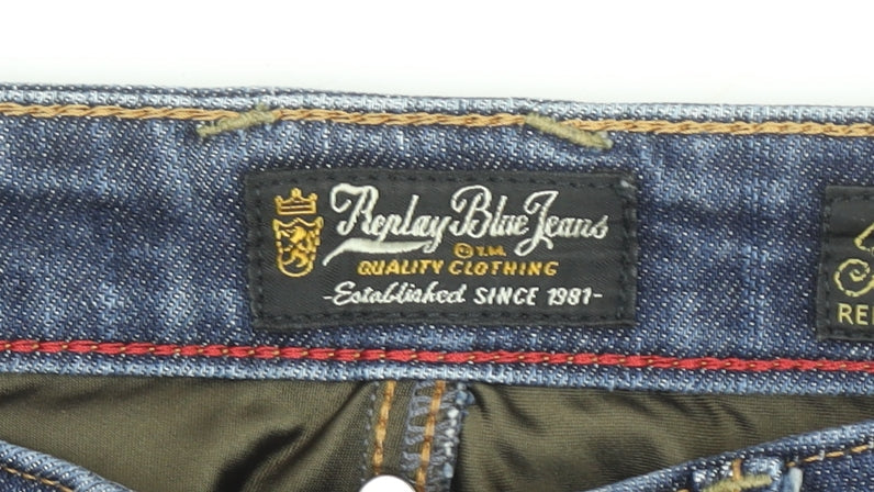 Replay Womens Blue Slim Fit Skinny Jeans Size 10 (W28 L30)