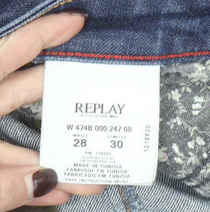 Replay Womens Blue Slim Fit Skinny Jeans Size 10 (W28 L30)