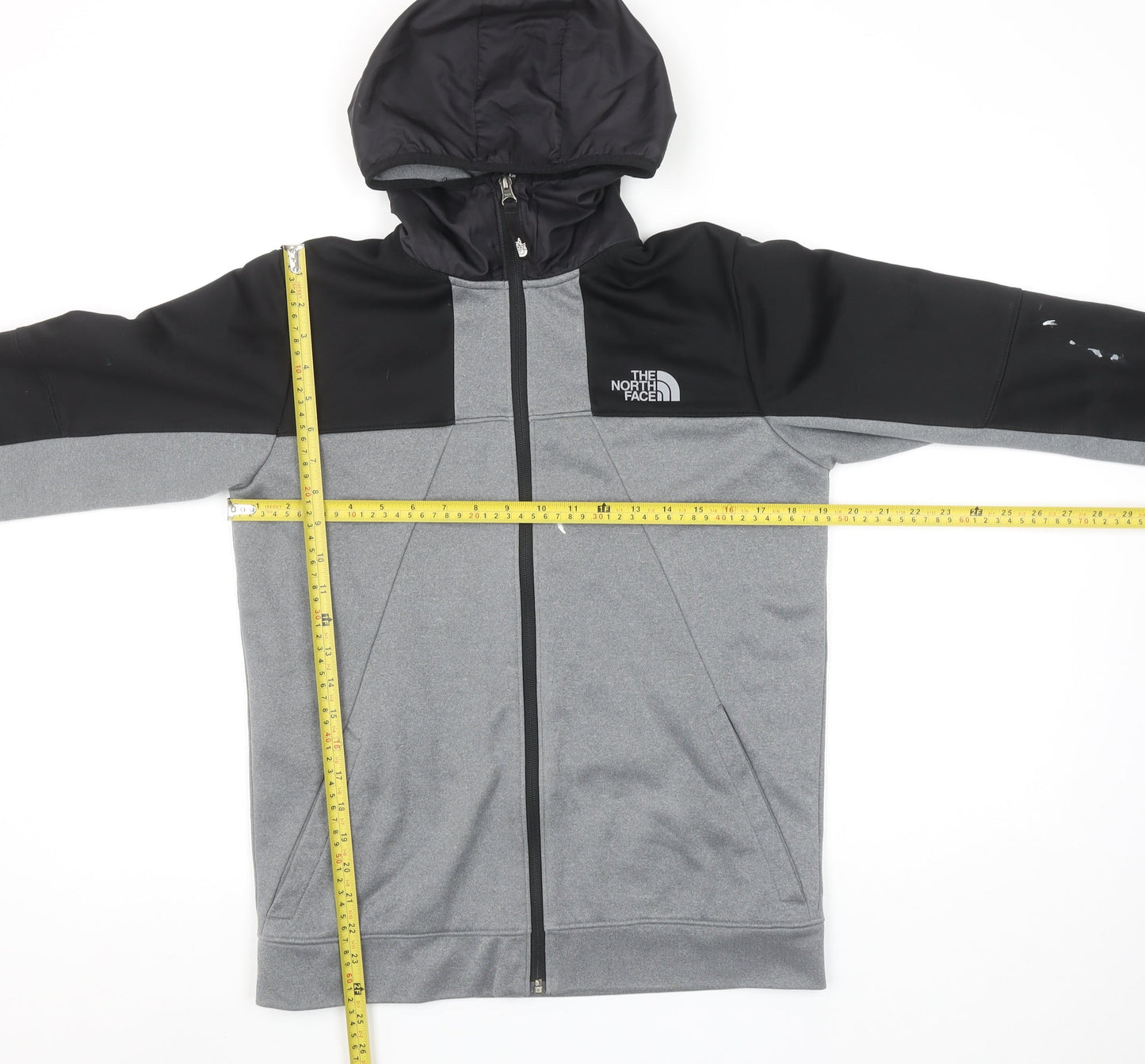 Boys UK Size XL The North Face Grey Full Zip Hoodie