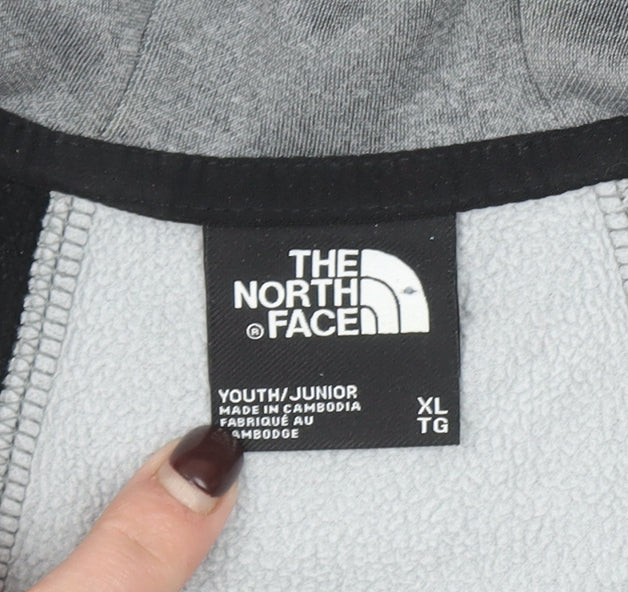 Boys UK Size XL The North Face Grey Full Zip Hoodie