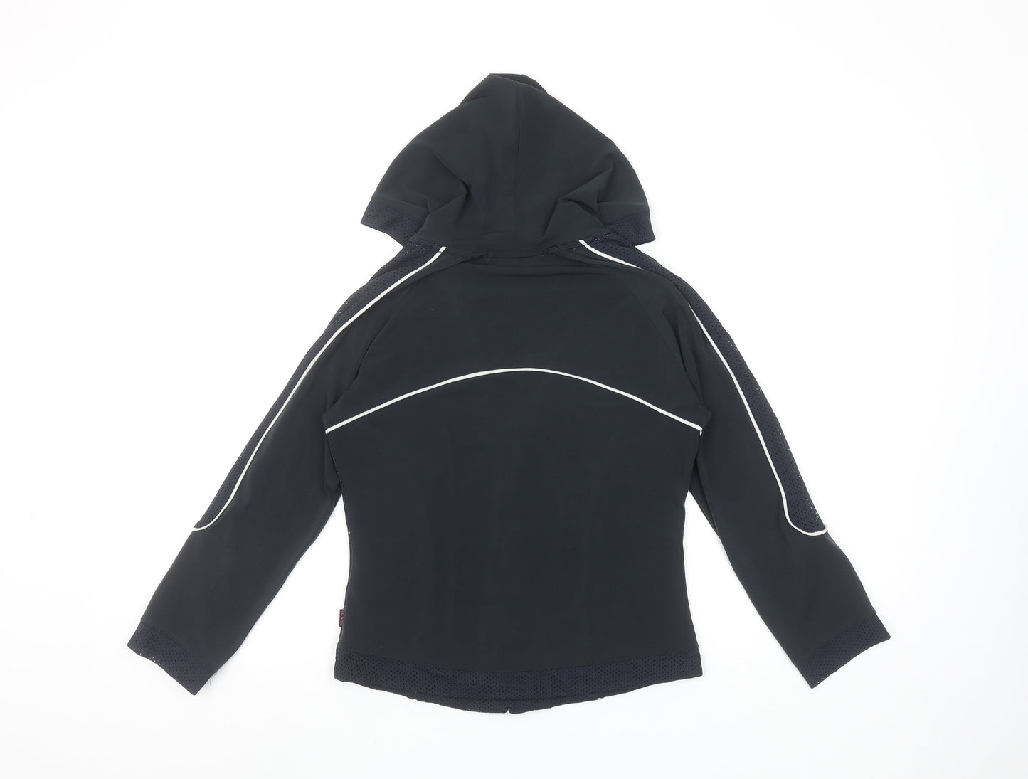 Calvin Klein Jeans Women's Black Full Zip Hoodie Size M Polyester Blend