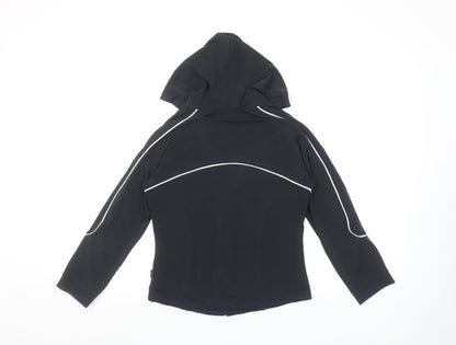 Calvin Klein Jeans Women's Black Full Zip Hoodie Size M Polyester Blend