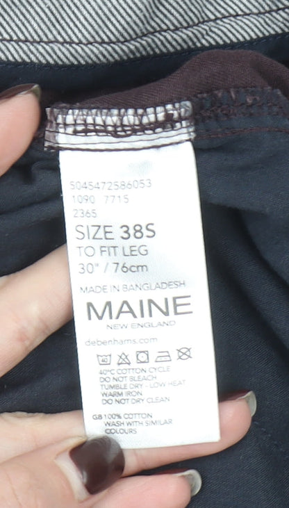 Maine New England Men's Brown 38S Chino Cotton Trousers