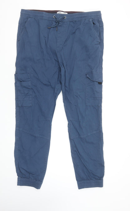 Tokyo Laundry Men's Blue Cargo Trousers XL W36 Regular Fit