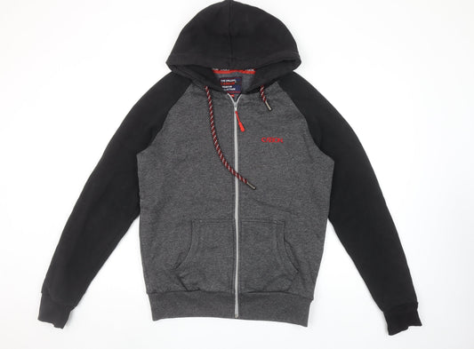 Mens UK Size M Carbon Grey Full Zip Hoodie