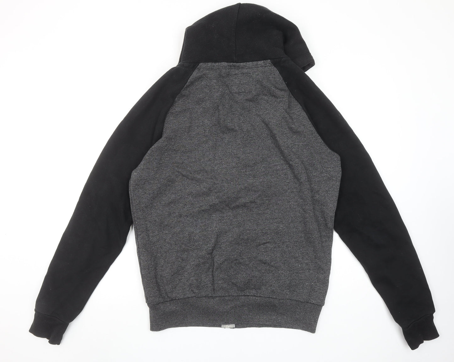 Mens UK Size M Carbon Grey Full Zip Hoodie