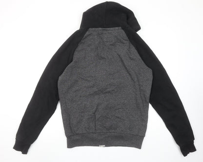 Mens UK Size M Carbon Grey Full Zip Hoodie