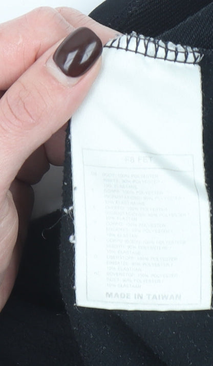 Nike Womens Black Fleece 1/4 Zip Pullover Sweatshirt Size S (4-6)