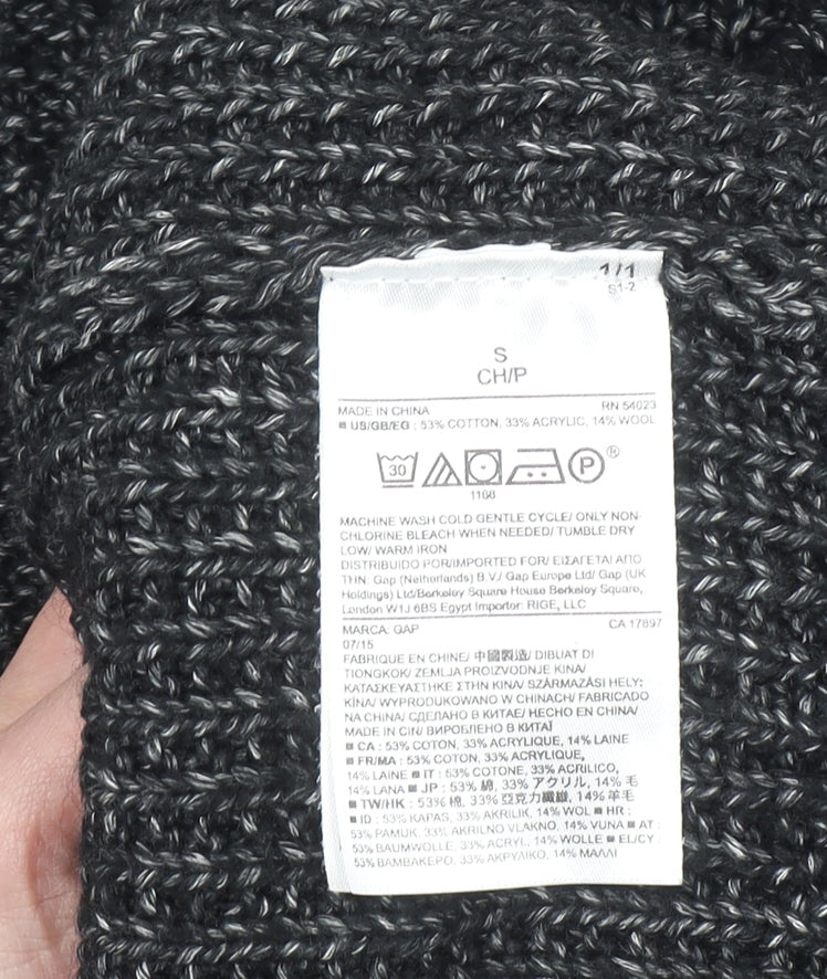 GAP Men's Grey Chunky Knit Crew Neck Pullover Jumper Size S