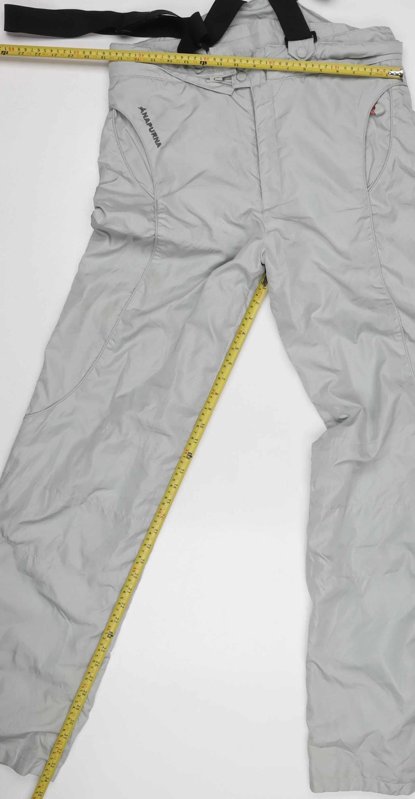 Anapurna Men Grey Insulated Snow Pants Size M Water Resistant Trousers