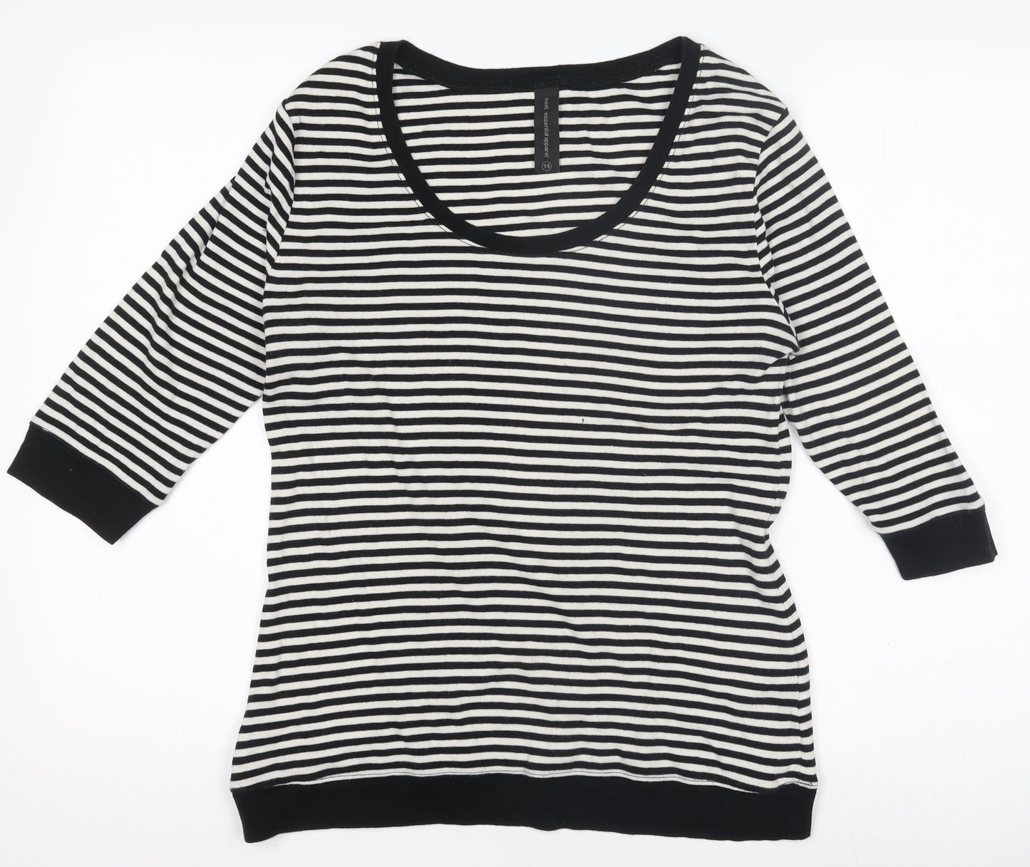 Womens UK Size 14 NEXT Black Basic T-Shirt