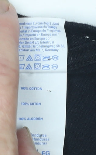 Port & Company Men's Black XL Rock 'N Roll Graphic Cotton T-Shirt