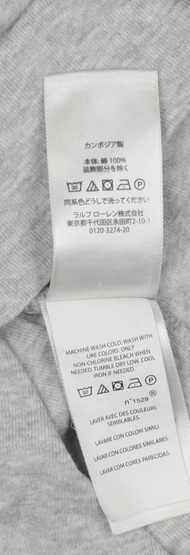 Boys UK Size S Ralph Lauren Grey Basic T-Shirt
