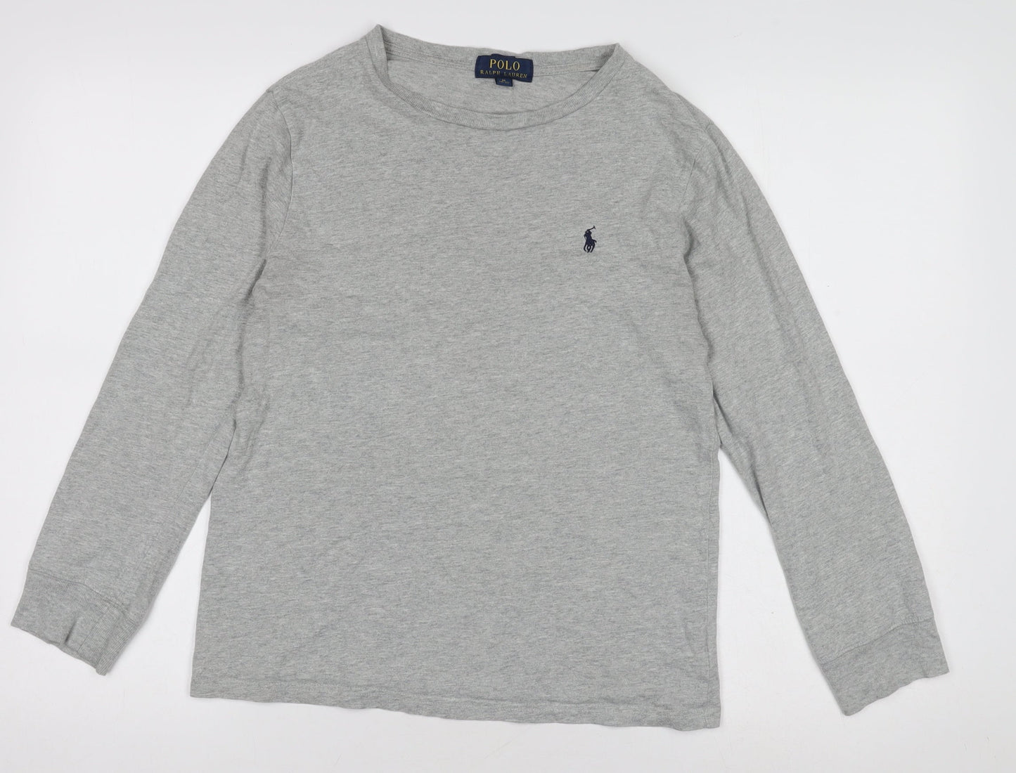 Boys UK Size 10-12 Years Ralph Lauren Grey Basic T-Shirt
