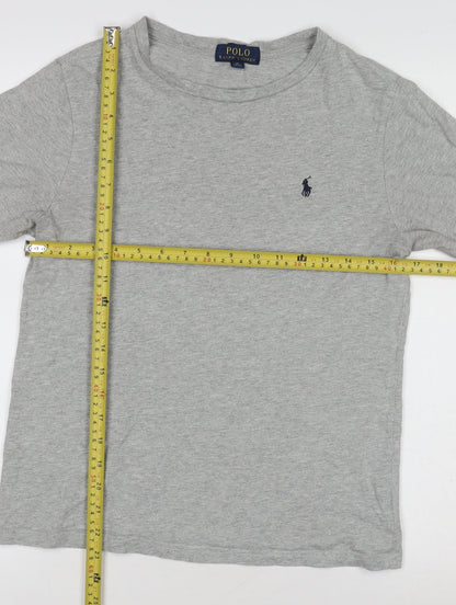 Boys UK Size 10-12 Years Ralph Lauren Grey Basic T-Shirt