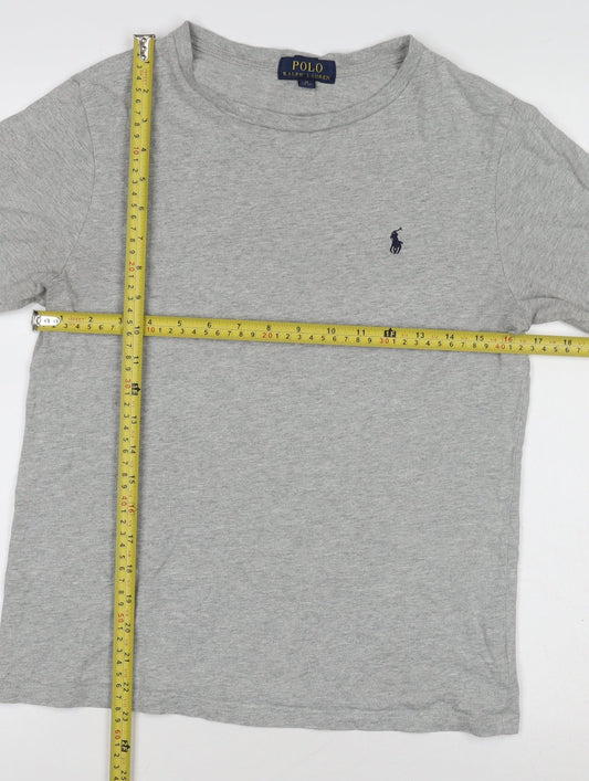 Boys UK Size 10-12 Years Ralph Lauren Grey Basic T-Shirt