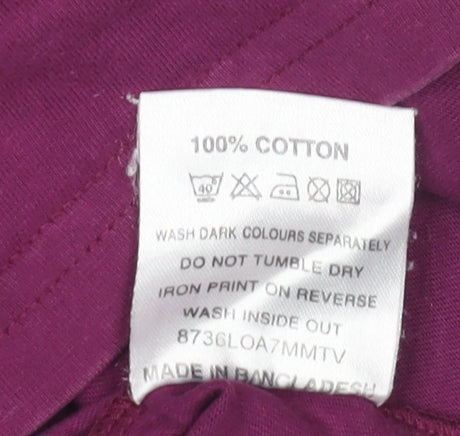 Lonsdale Men's Purple Vintage Boxing Graphic V-Neck T-Shirt Size L